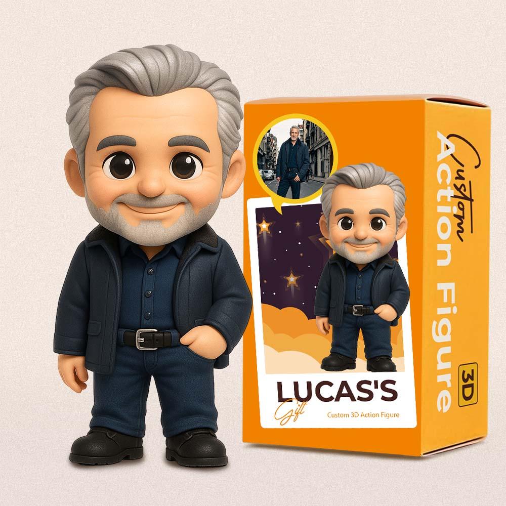 Personalized 3D Action Figure Custom Action Toy Figure Turn Your Photo into a Unique Gift for Father