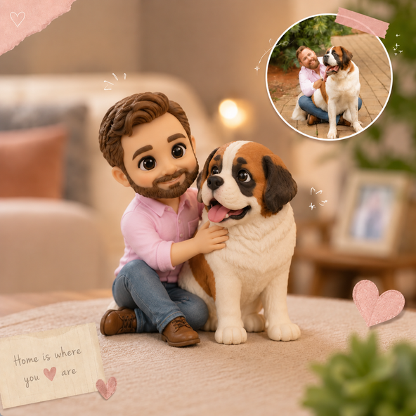 Personalized DIY Dad Figurine - Handcrafted Father's Day Gift from Your Photo