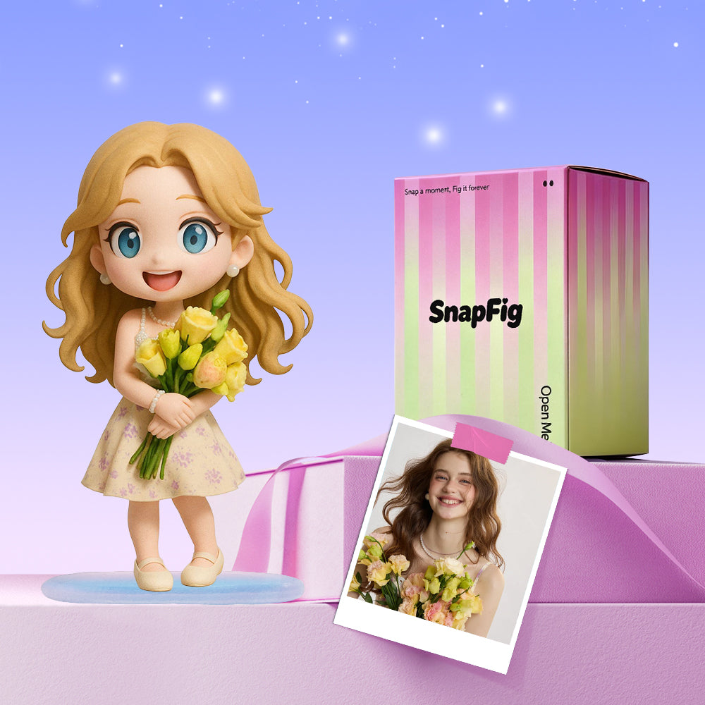 Personalized 3D Mini Figure Custom Cartoon Style Doll from Your Photo Unique Collectible Gift for Her or Him