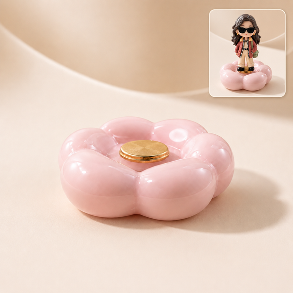 Rotating Flower Figure Base