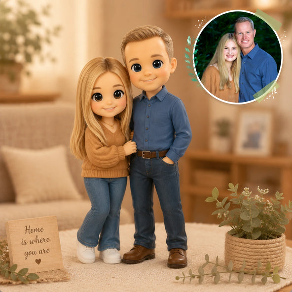 Personalized Father's Day Figurine - Custom Dad Gift From His Fishing Photo