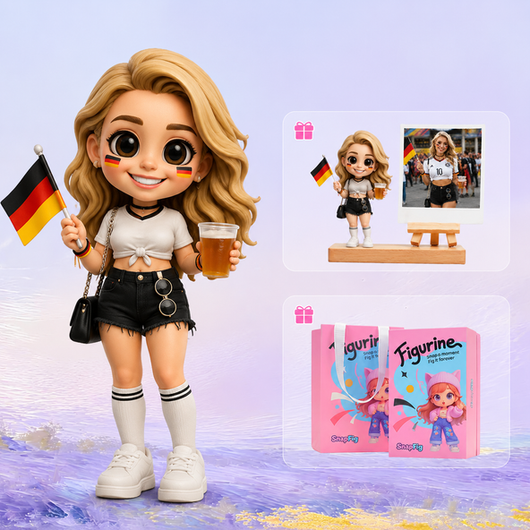 Germany National Team Custom 3D Figurine - Personalized Football Fan Gift From Photo