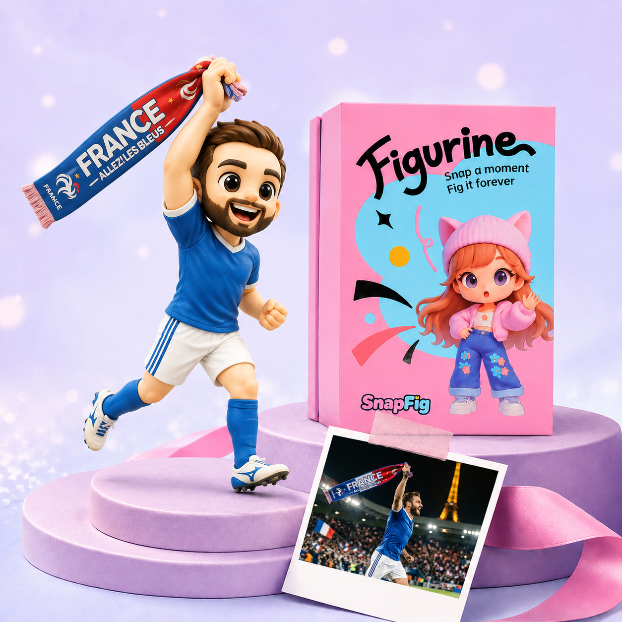 Custom France National Team Football Figurine - Exclusive 2026 World Cup Fan Gift