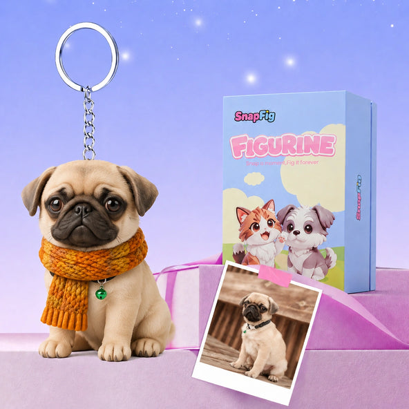 Custom 3D Pet Figure Keychain