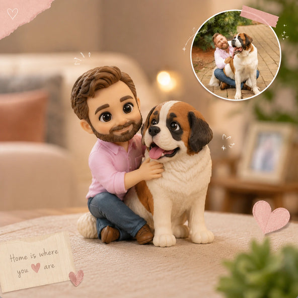 Personalized DIY Dad Figurine - Handcrafted Father's Day Gift from Your Photo