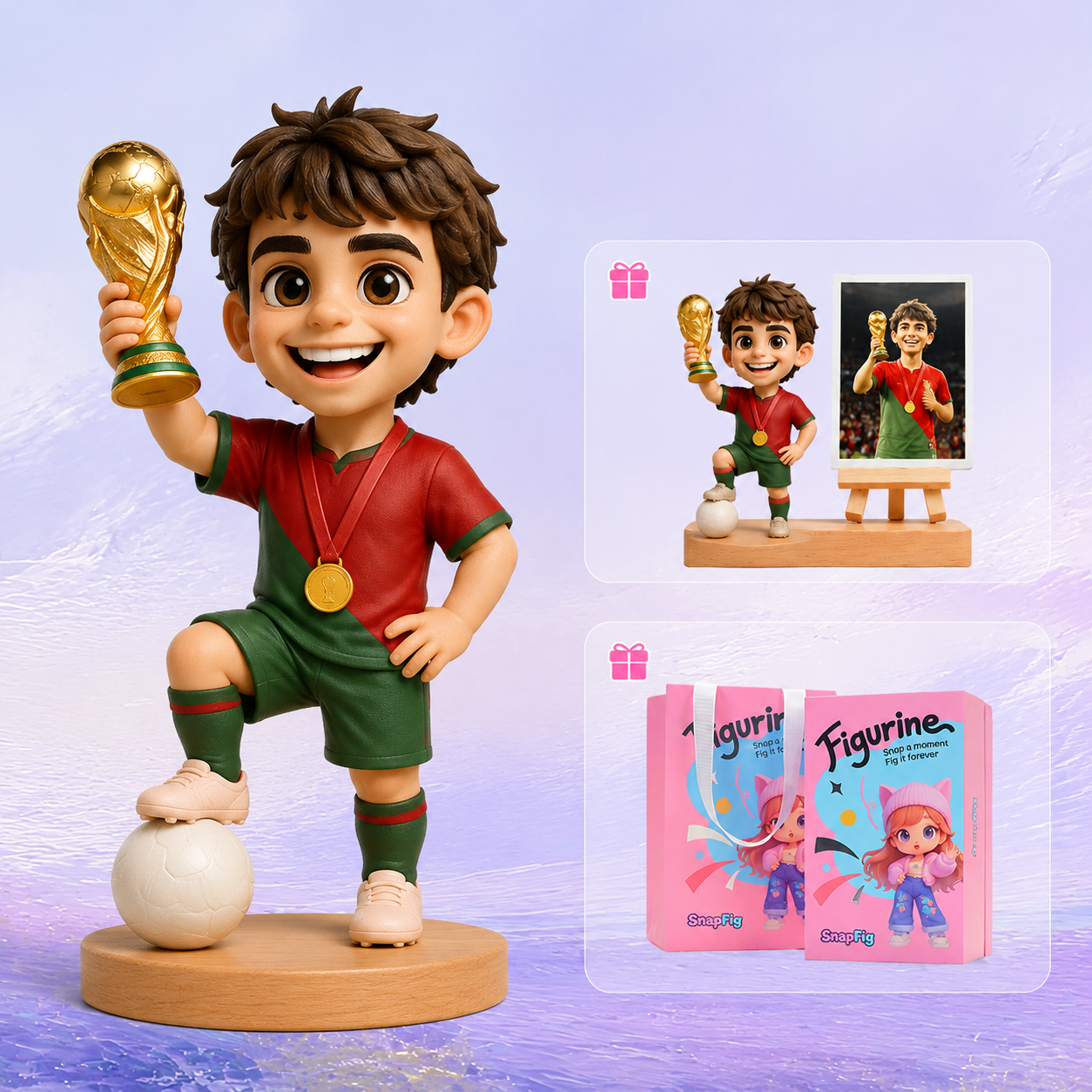 Custom Portugal National Team Football Figurine - Personalized