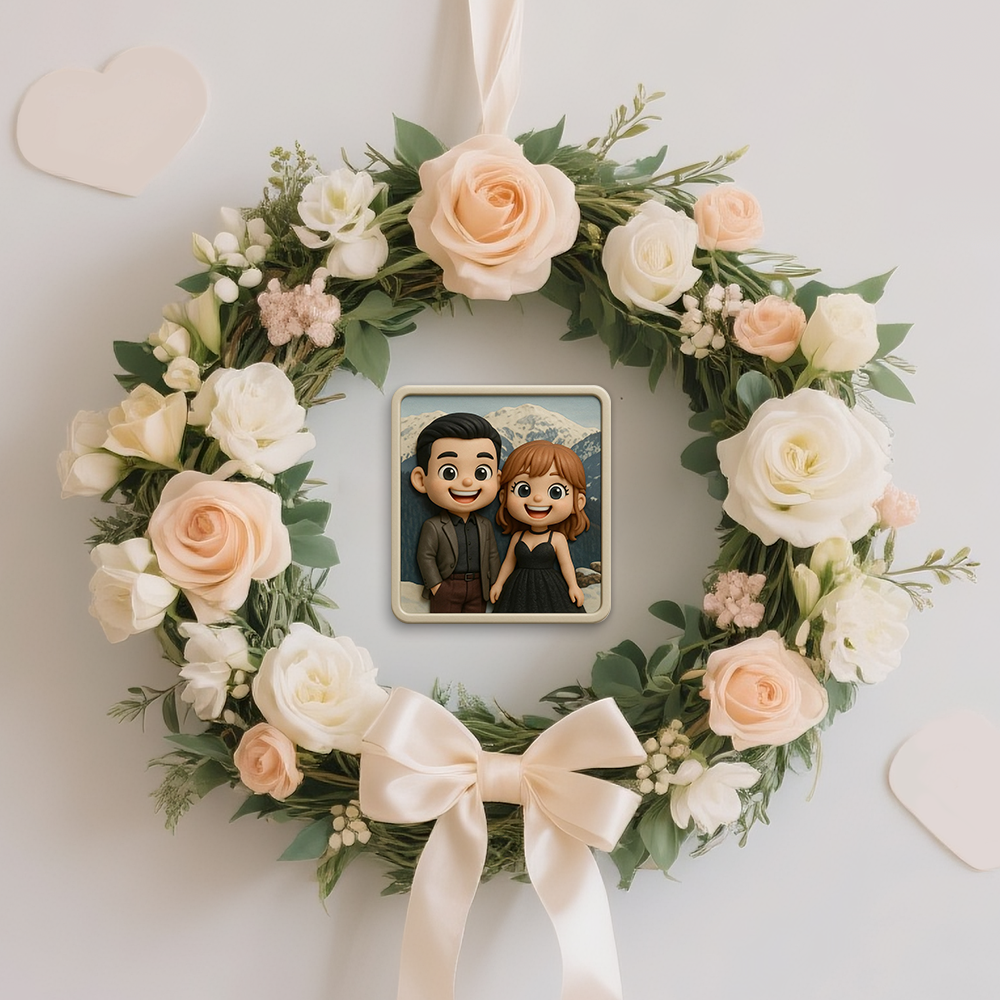 Romantic Custom 3D Fridge Magnet Couple Gift from Photo Personalized Magnetic Decoration for Anniversary