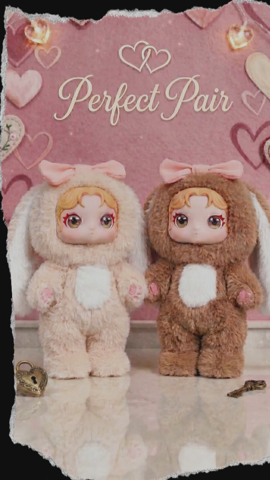 Hand holding a custom plush doll